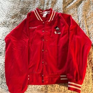 Red Varsity Mickey Jacket